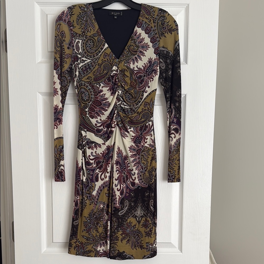 ETRO Paisley Long Sleeve Dress Size 38